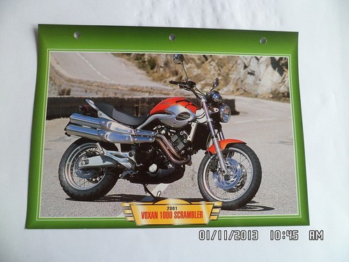 Carte fiche moto - fiche, 1000