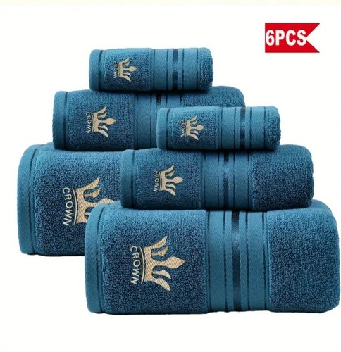 Lot serviettes bain - 6, en