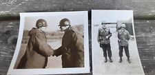 2 Rare Photo Militaire Soldat Américain Casque Insigne Militaria 39 45
