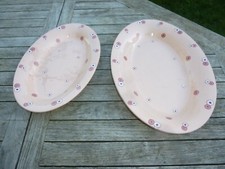 Pièces de Service de Table 2 Ancien Plat ovale Faience de LONGWY