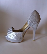 Silver/White diamante