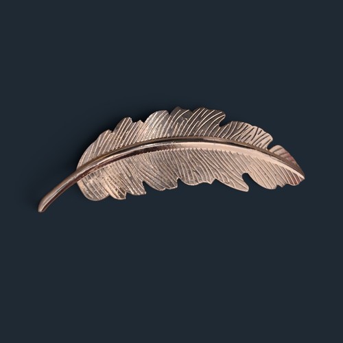 Barrette cheveux plume - barrette,
