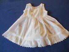 Robe de Baptême N°10 blanc coton fin mousseline volant bébé ancienne vintage