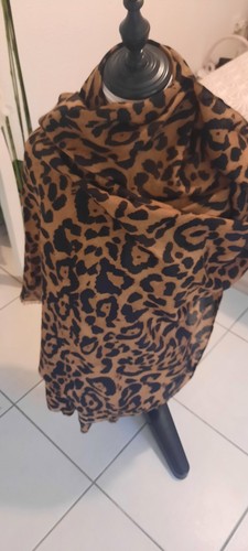 Large écharpe noir beige - large,