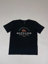 T-shirt Quicksilver noir big logo devant authentique taille s 