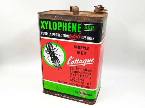 Xylophène bidon ancien - , acier