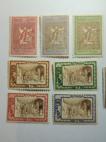 Lot timbre roumanie 1906 1907 - timbre,