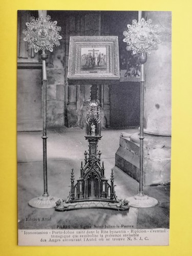 Cpa paris église julien - st,