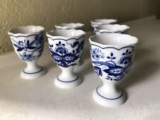 6 COQUETIERS PORCELAINE PELURE OIGNON HUTSCHENREUTHER STYLE MEISSEN