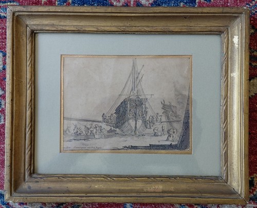 Gravure originale encadree - originale, de