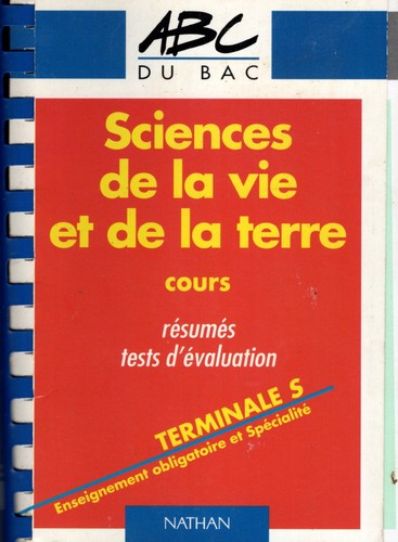 Sciences vie de la - sciences, et