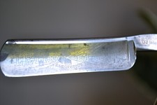 Rasoir coupe choux " L'étincelant acier électrique " 69 M d'argent Thiers-Issard