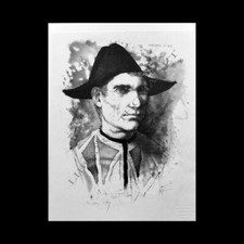 Arlequin Michel Ciry eaux forte originale signée plus timbre à sec J. Frapier