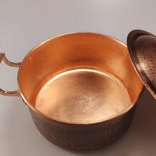 Pot cuivre martelé fait - pot,