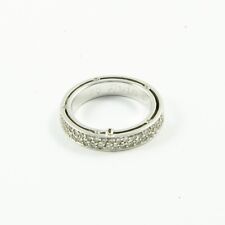 Demi alliance pour femme en or blanc 18 carats