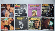 LOT X 8 SP 45 T 2 TITRES JOHNNY HALLYDAY