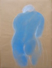 IVANYI LASZLO (1934-) SCENE EROTIQUE GAY NU MASCULIN PASTEL SUR PAPIER 2012 (38)