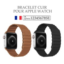 Bracelet de montre en cuir PU pour Apple Watch 87654321SE 38/40/41mm 42/44/45mm