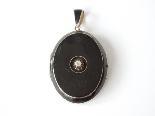 Medaillon ancien emaille en - medaillon,