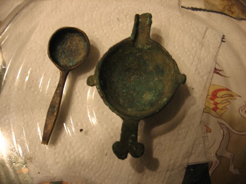 Lot objets anciens dont un - lot,