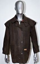 Veste 3/4 chasse parka STOCKMAN toile coton cirée marron taille M made in UK