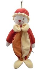 Sucre d'Orge range-pyjama clown jaune orange velours 49 cm environ