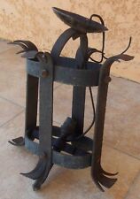 Ancienne lanterne lustre suspension fer forgé à réelectrifier