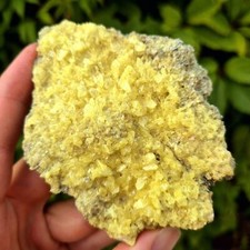 Soufre cristallisé sur gangue - Pérou