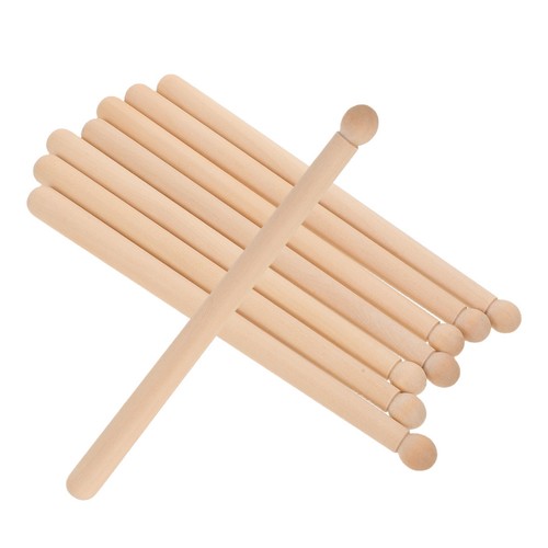 8pcs wood drumsticks reusable - wood,
