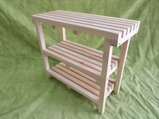 Banc Tabouret Cordonnier, Bois Naturel, 85 CM Massif