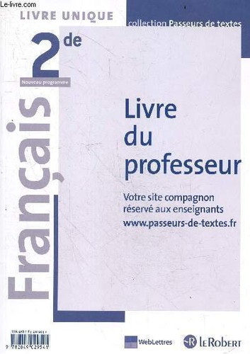 Francais 2de livre du - livre,