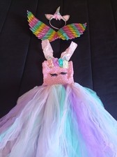 Déguisement Licorne rose , carnaval, Princesse, ailes, 5ans