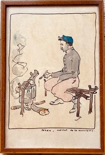 Ancien dessin humoristique - dessin,