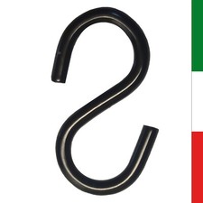 N. 100 Crochets En S En Fer Galvanisé Ø 3 Mm Crochets Peints En Noir