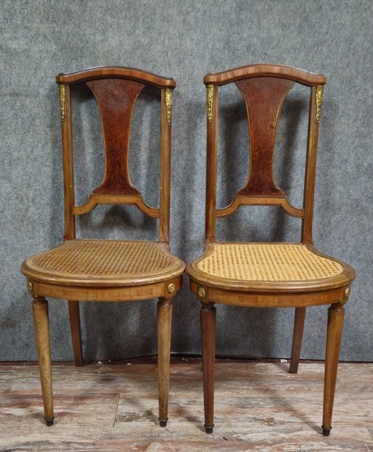 Paire chaises anciennes en - anciennes,