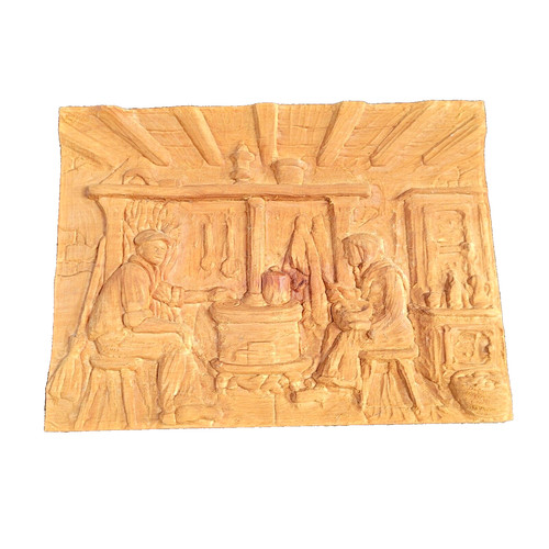 Tableau bois sculpté - tableau,