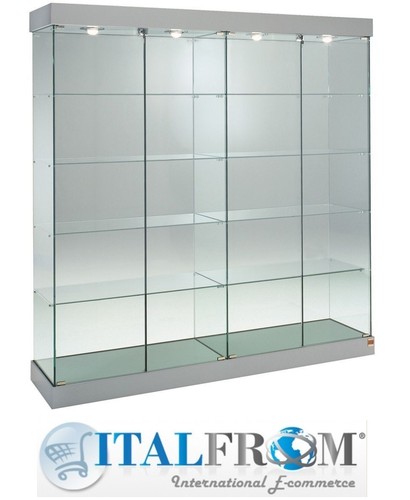 Vitrine verre h180x142x46cm - en,