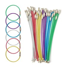 30pcs Porte Clé Fil Inox 6