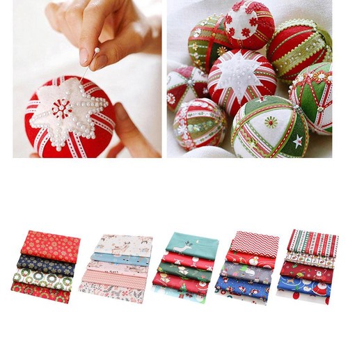 Tissu coton noël - de, 5pc