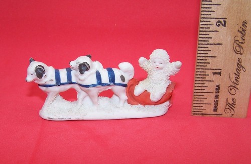 Antique snow baby dog sled - antique,