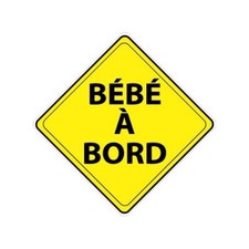 Bebe A bord losange jaune logo