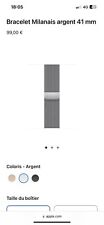 Bracelet Milanais Argent Apple watch Taille 38-40-41mm Série 1-2-3-4-5-6-7