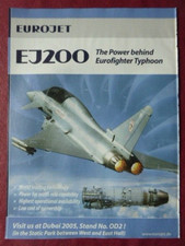 11/2005 PUB EUROJET EJ200 MILITARY ENGINE EUROFIGHTER TYPHOON ORIGINAL AD