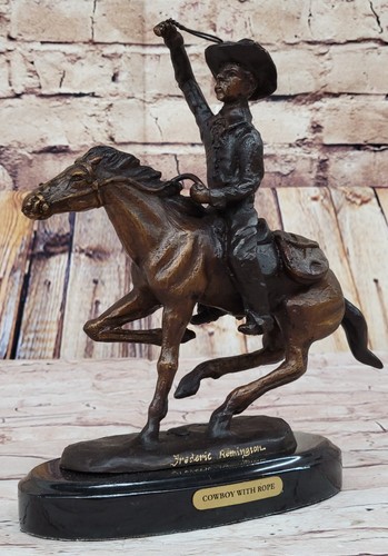 Western bronze sculpture - bronze, "