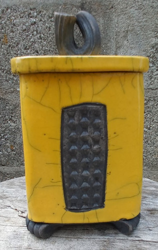 Pot céramique raku émaillée - céramique,