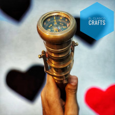 Canne De Marche En Laiton Avec