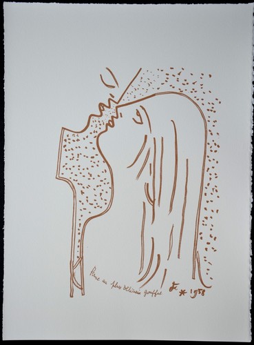Lithographie jean cocteau - cocteau, "