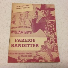 Pride of the West William Boyd Hopalong Cassidy Vintage 1938 Danish Movie Pro...
