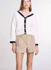 Maje Cream Cropped Beige