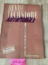 Salmson 13Cv S4E E72 G72 manuel Revue Technique Automobile RTA 1951